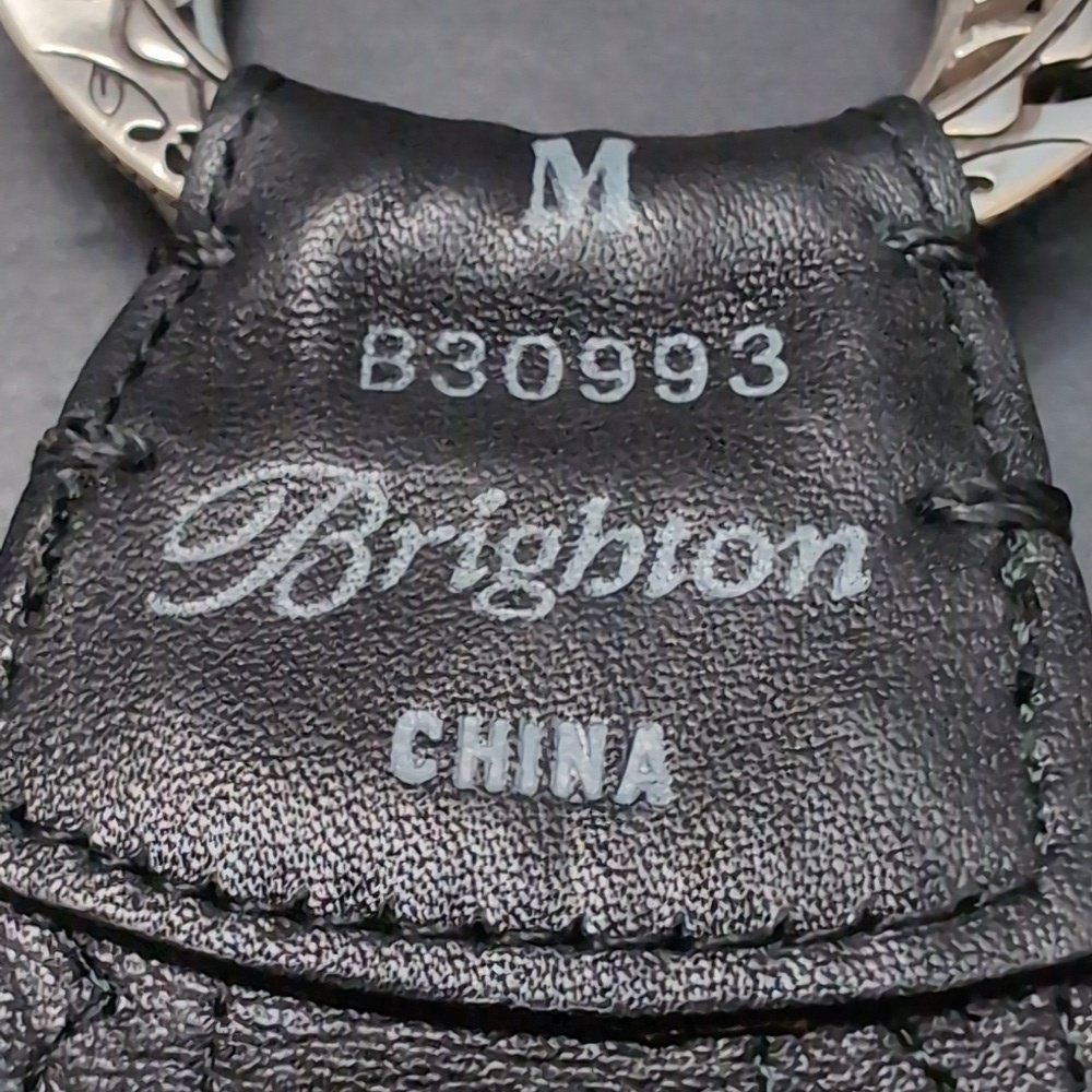 Brighton Women's Black Soft Suede Double Buckle Belt.M. - Picture 8 of 10